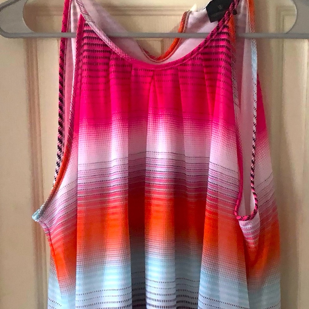 Colorful sheer tank top